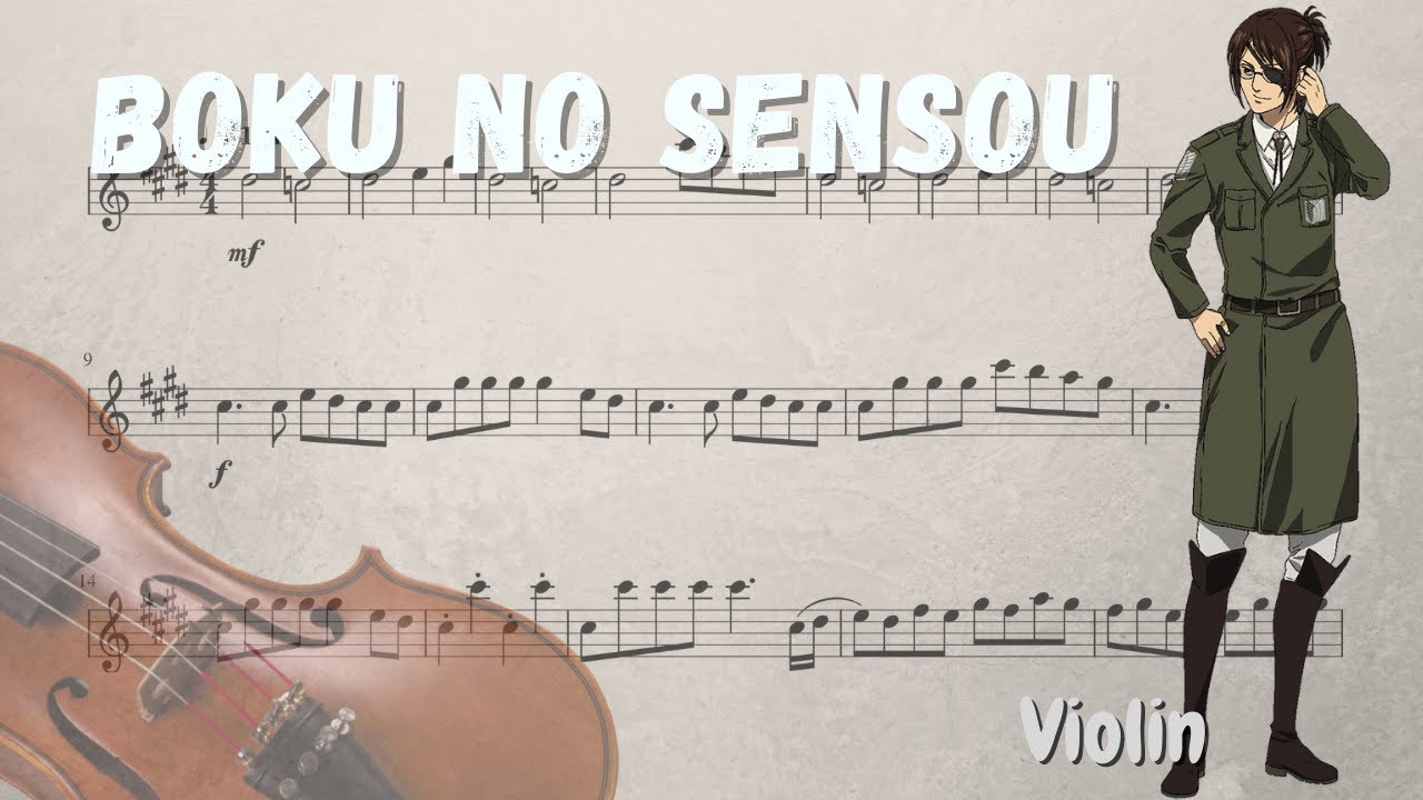 [My War] Boku no Sensou  –  Shigenki no Kyojin Season 4 Opening (Violin)