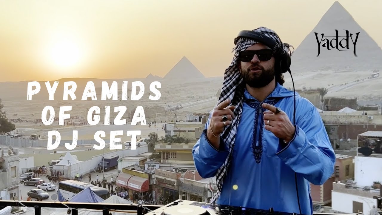 Great Pyramids of Giza Sunset Live DJ Mix. Melodic Techno, Afro House and Deep House. Cairo, Egypt.