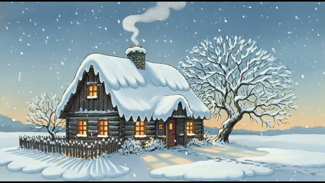 Snow Outside, Soup on the Stove | A Gentle Winter Night at Home | Ghibli-Style Video