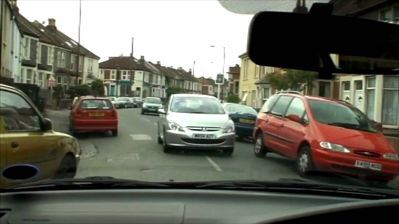 Driving in Ashley Down Road, Bristol, England