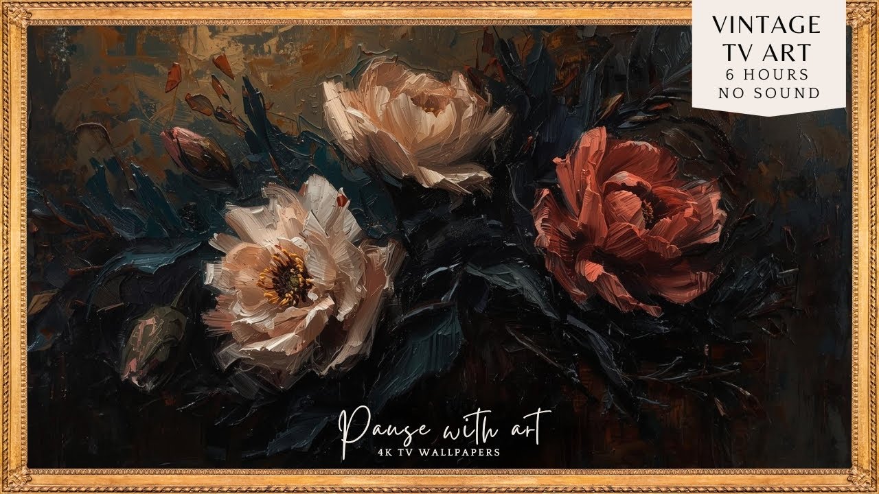 Moody Vintage Floral Still Life| Timeless Floral Art for Frame TV | 4K TV Art