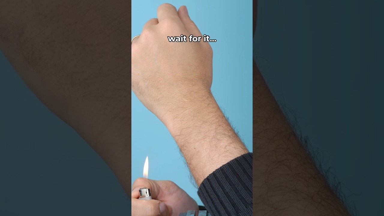 Macro ASMR: What Happens When Flame Touches Hair? (Close-Up)  #asmr #satisfying