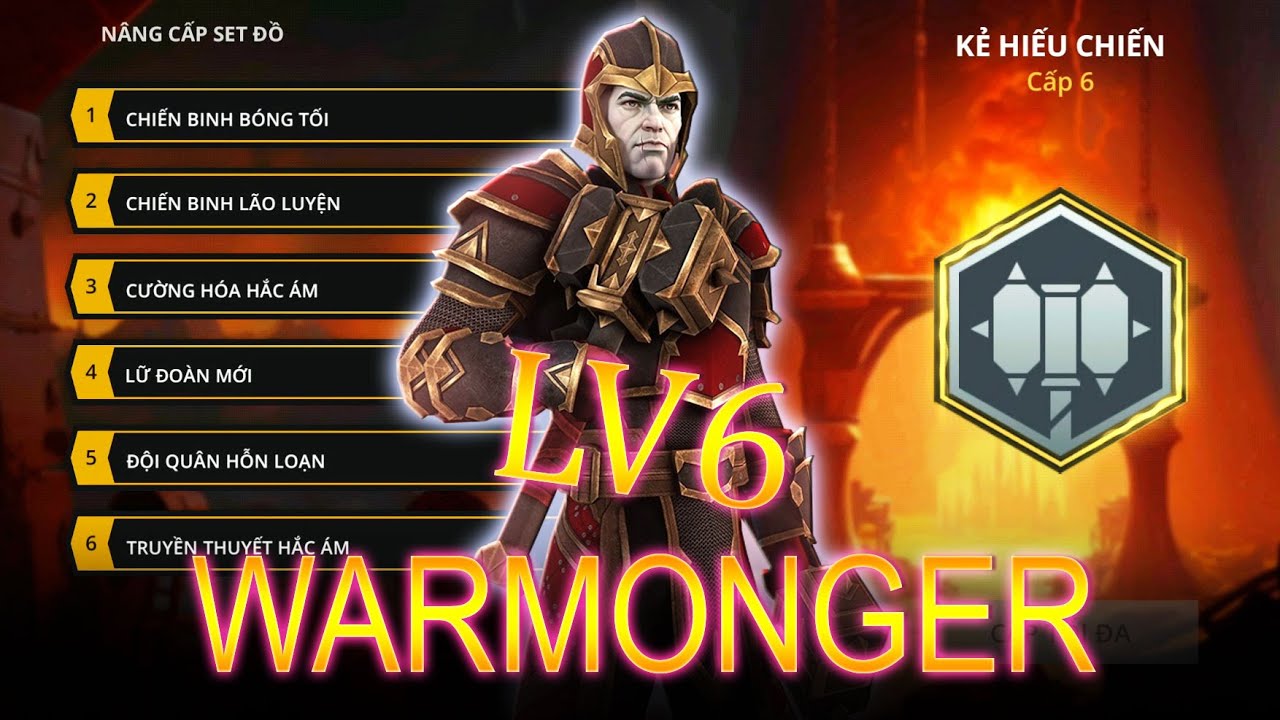Shadow Fight 3: WARMONGER LV6 Set Kẻ Hiếu Chiến!