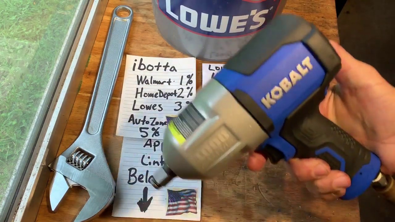 Lowe&rsquo;s Kobalt 1000 ft-lb Pneumatic Air Impact Wrench SGY-AIR236  BUY IT!  AWESOME TOOL!