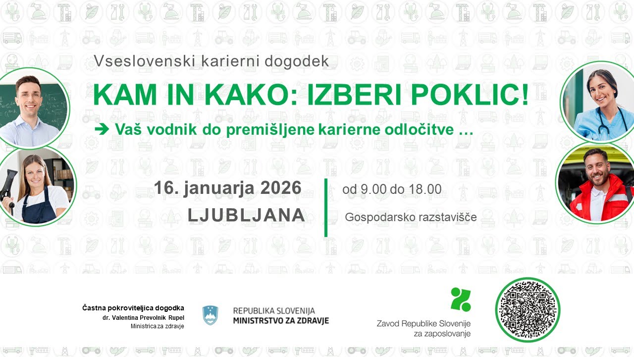 Kam in kako: izberi poklic! Otvoritev vseslovenskega kariernega dogodka 2026
