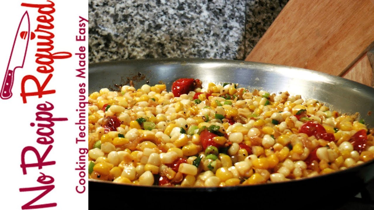 Corn & Oven Roasted Tomato Succotash - NoRecipeRequired.com