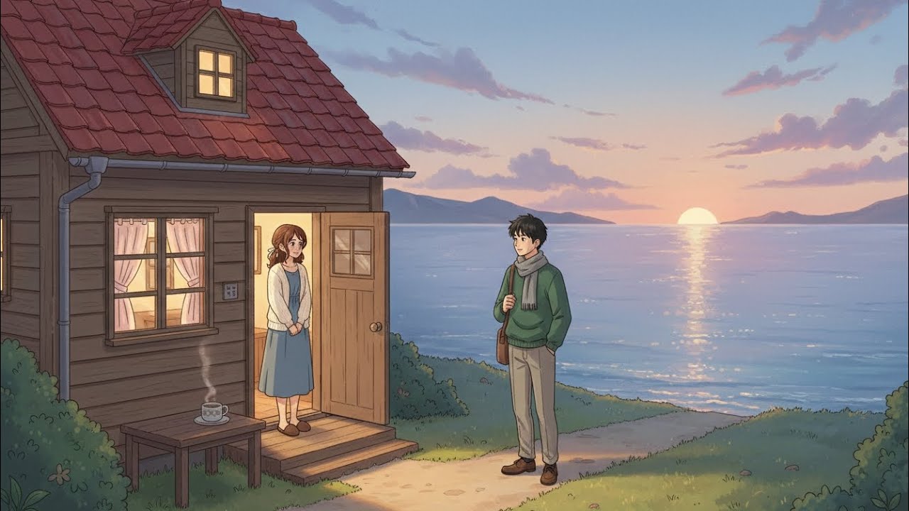 Small Wooden House by the Sea | Ghibli-Inspired ASMR Story | Moonlit Ghibli Days 