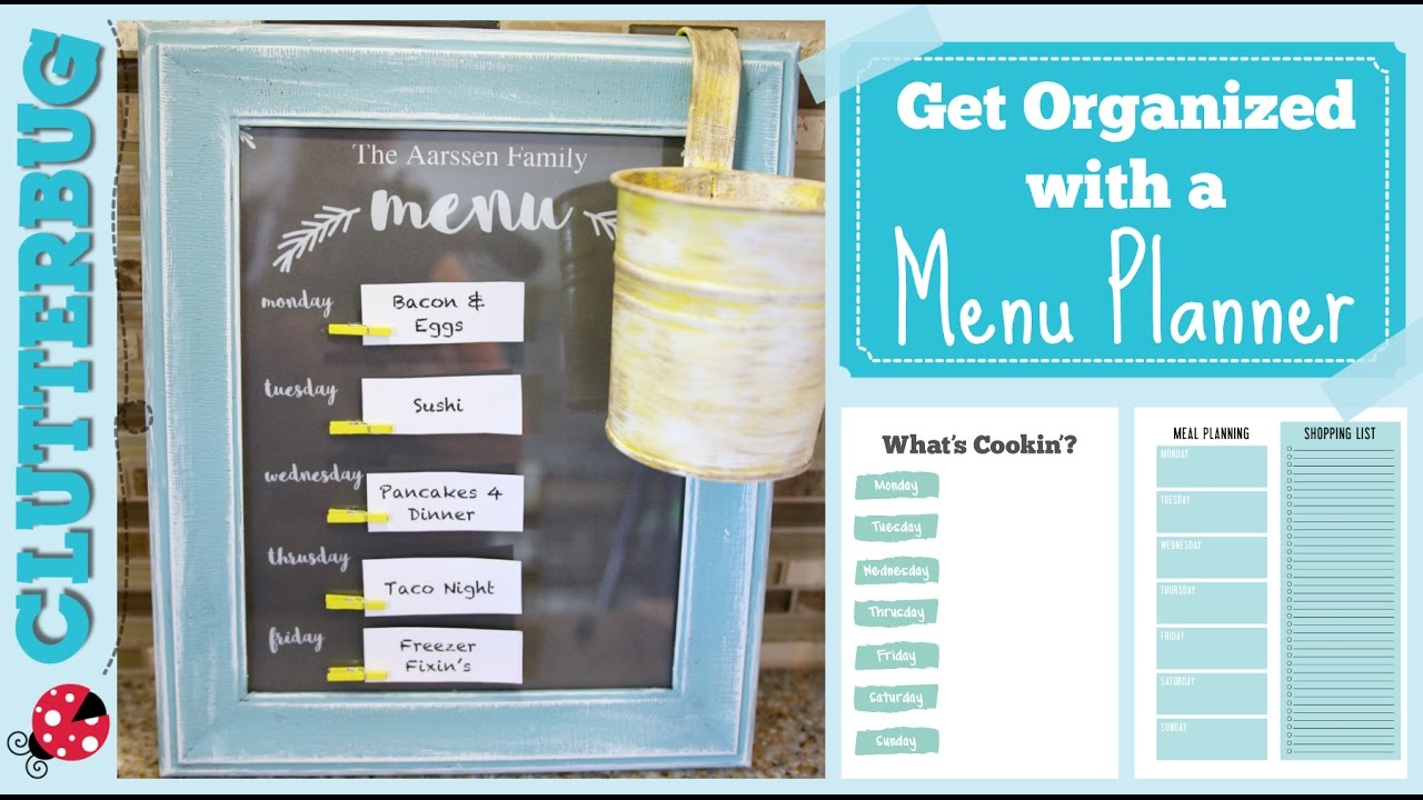 Get Organized with a Menu Planner