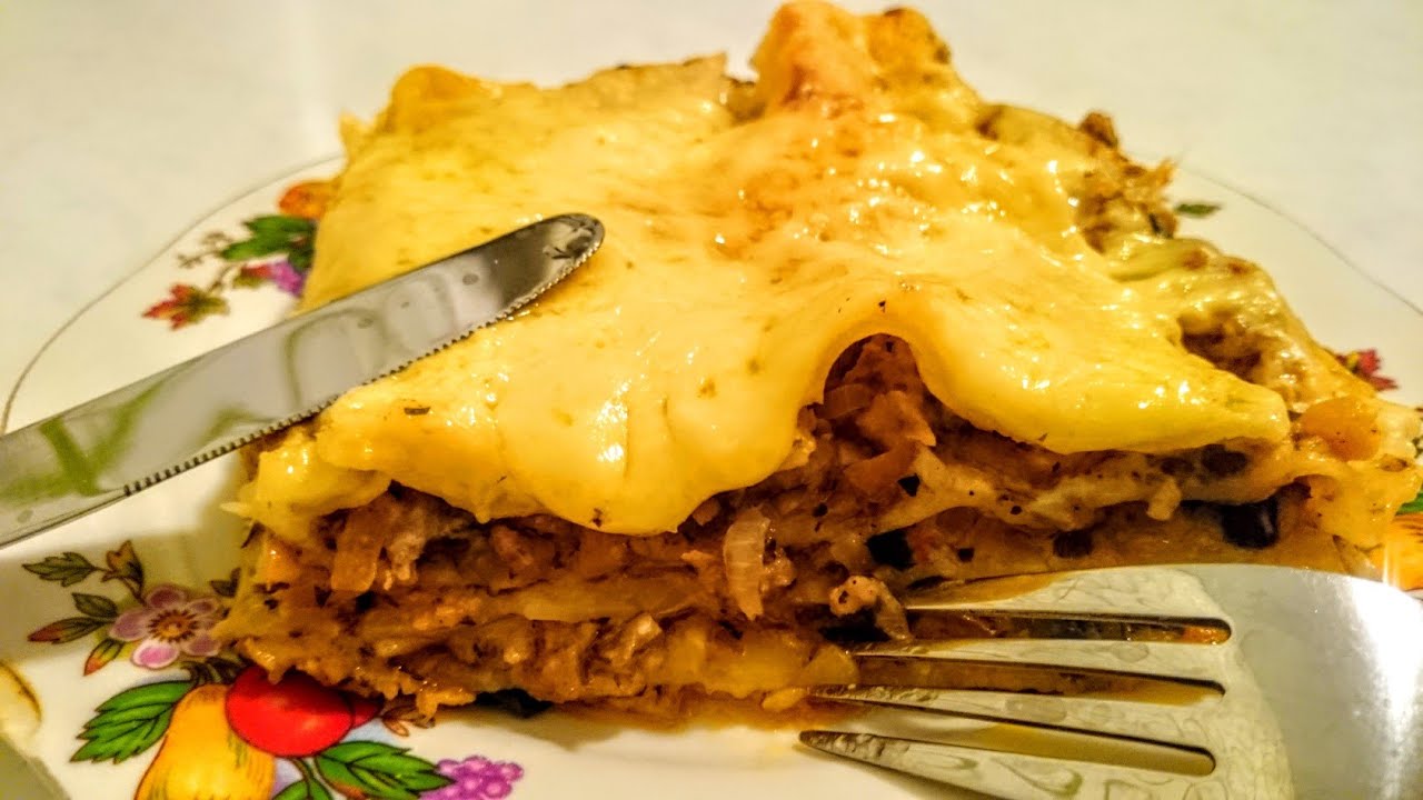 Лазанья с фаршем и грибами Простой рецепт блюда на обед и ужин!