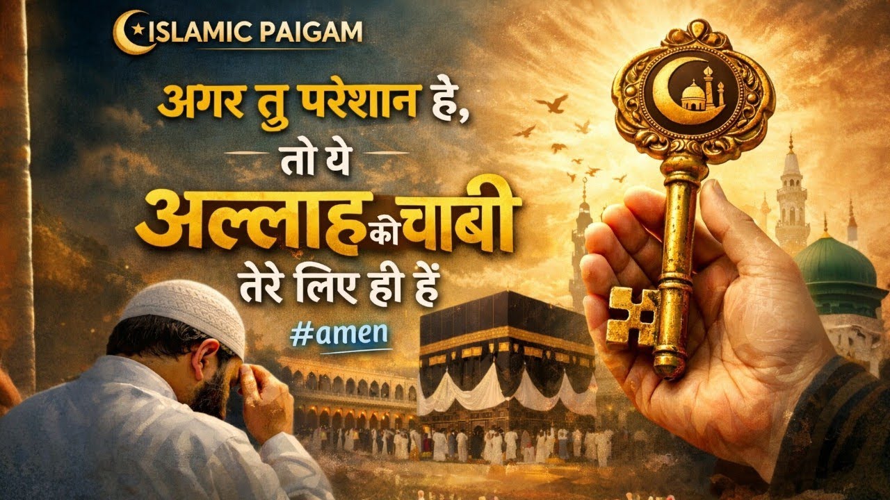 ✅ 19/01/2026 अगर तू परेशान है, तो ये अल्लाह की चाबी तेरे लिए ही है! #amen​