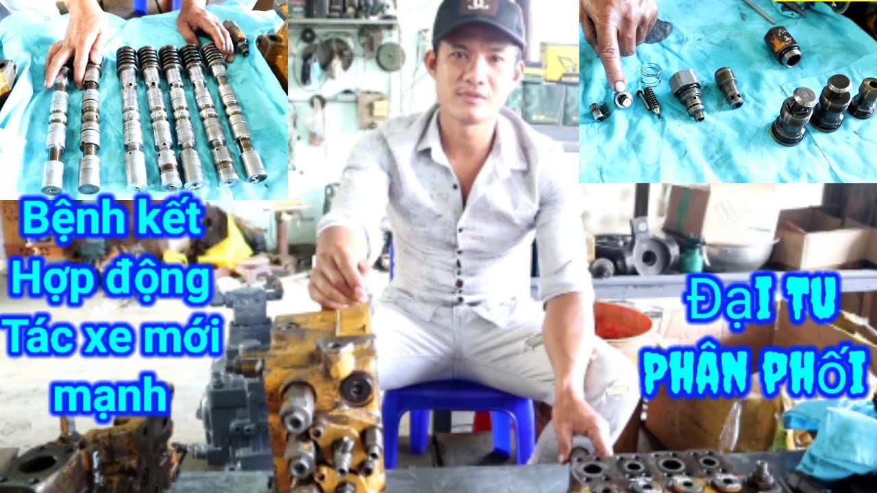 Máy xúc động tác không đều.nâng chậm yếu kêu hú.Quay toa bị liệt kết hợp mới quay.bệnh nan y máy xúc