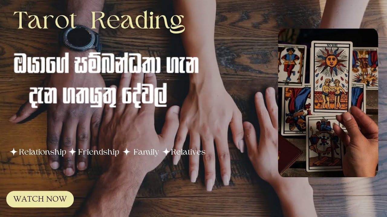 ඔයාගේ සම්බන්ධතා ගැන දැන ගතයුතු දේවල් ♥️✨ ආදරය,මිත්‍රත්වය, පවුලේ අය සහ ඥාතීන් 