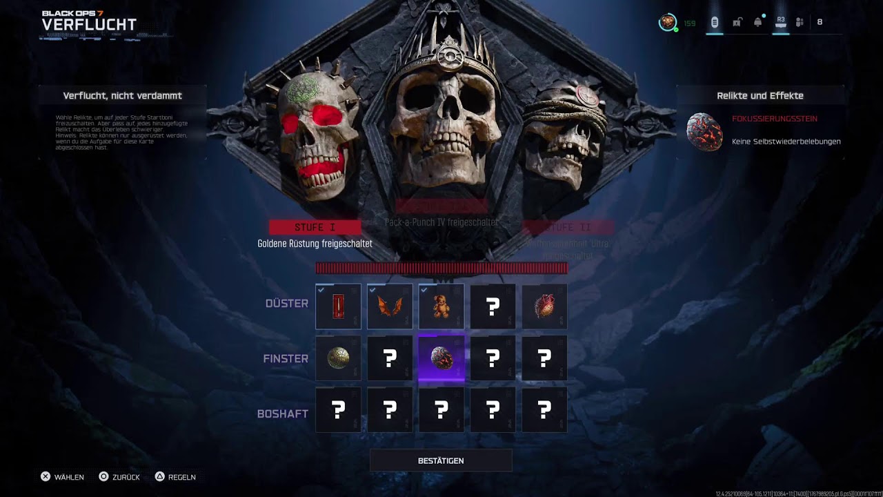 BO7 Zombie Relikte in Verflucht modus