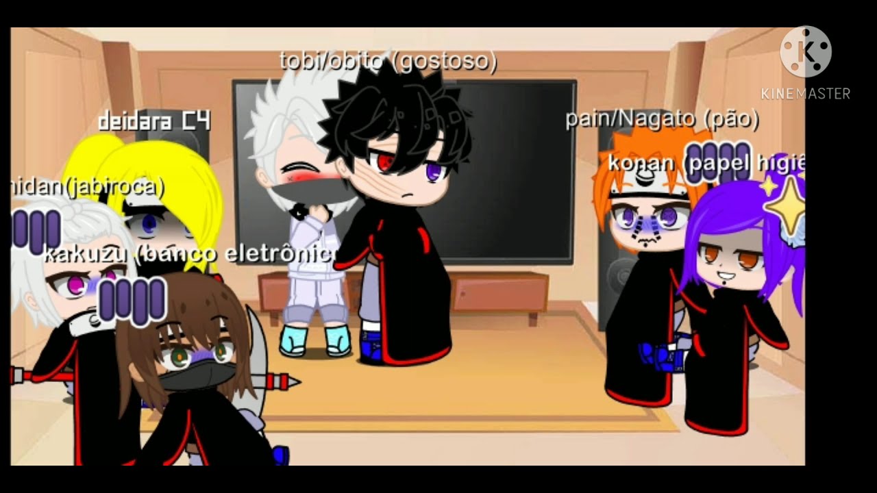 [tobi,konan,pain,hidan,kakuzu, deidara,]reagindo a {obikaka+sasunaru+kakuhidan}💞(parte2/2)