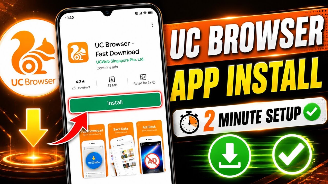 UC Browser App Install on Android Phone