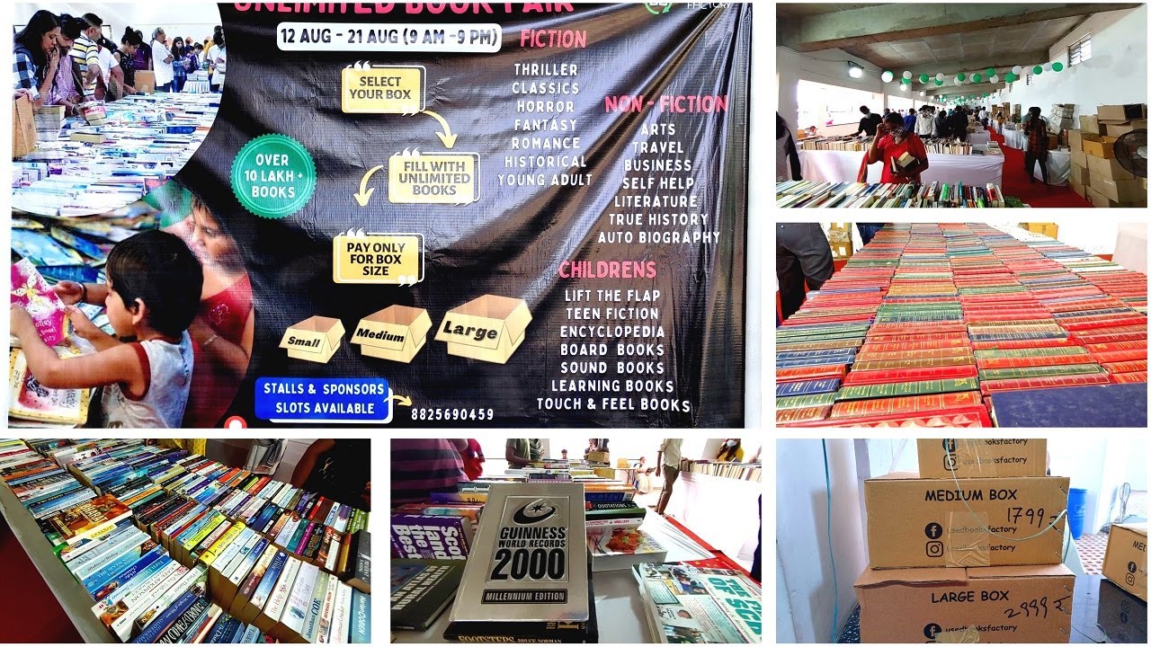 Unlimited Book Fair Used book Factory's Mega Book Sale in Chennai 2022 #usedbookfactory #bookhaul