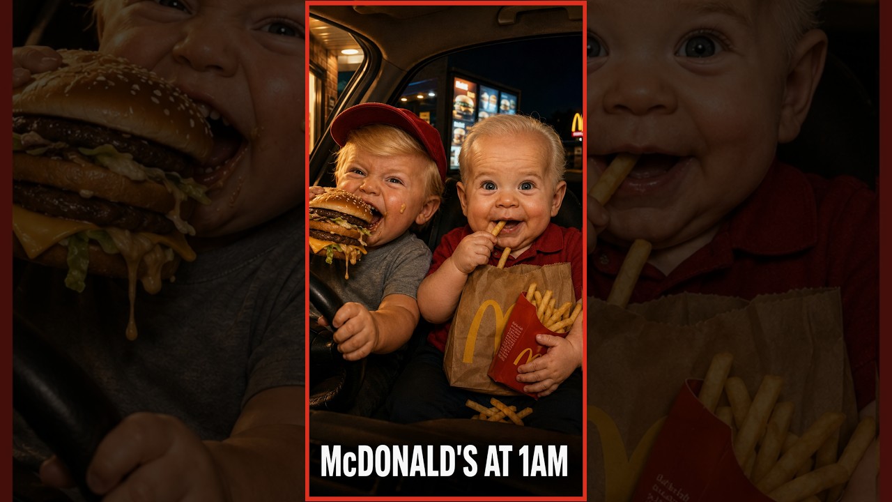 Baby Trump & Baby Biden Hit McDonald's At 1AM 🍔