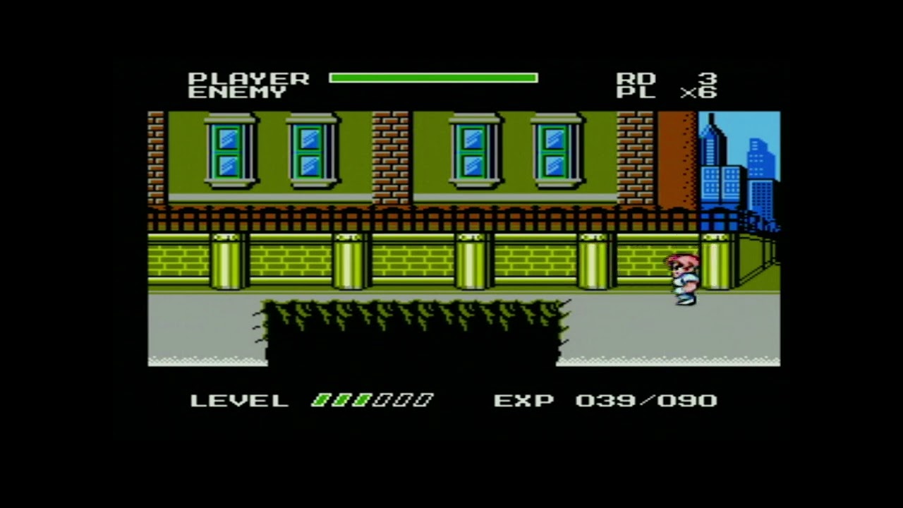 Nintendo NES Mighty Final Fight Full gameplay with cheat code
