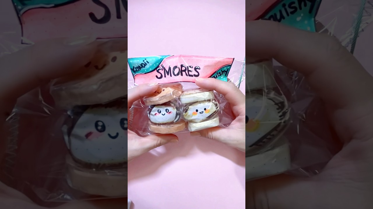 🎀Kawaii s&rsquo;mores paper squishy |#diy #squishy #craft #paper #kawaii #shorts #cute