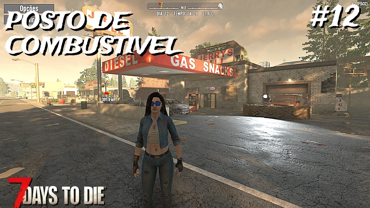 7 Days to Die, ep12, procurando bons itens no posto de combustível