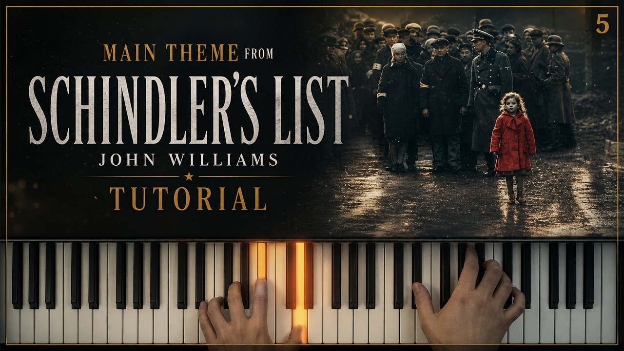SCHINDLER'S LIST THEME by John Williams | Piano Tutorial (Part 1) Slow, Detailed