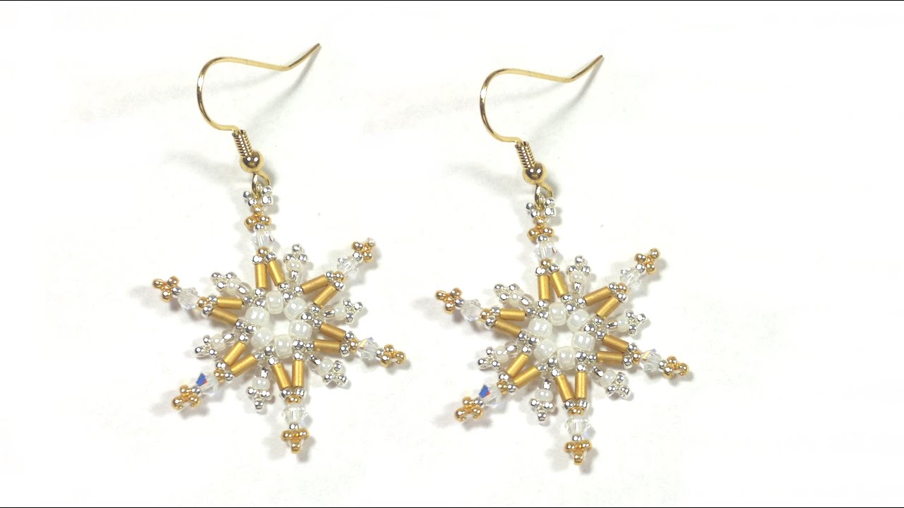 Beading4perfectionists: мастер-класс по бисероплетению рождественских сережек