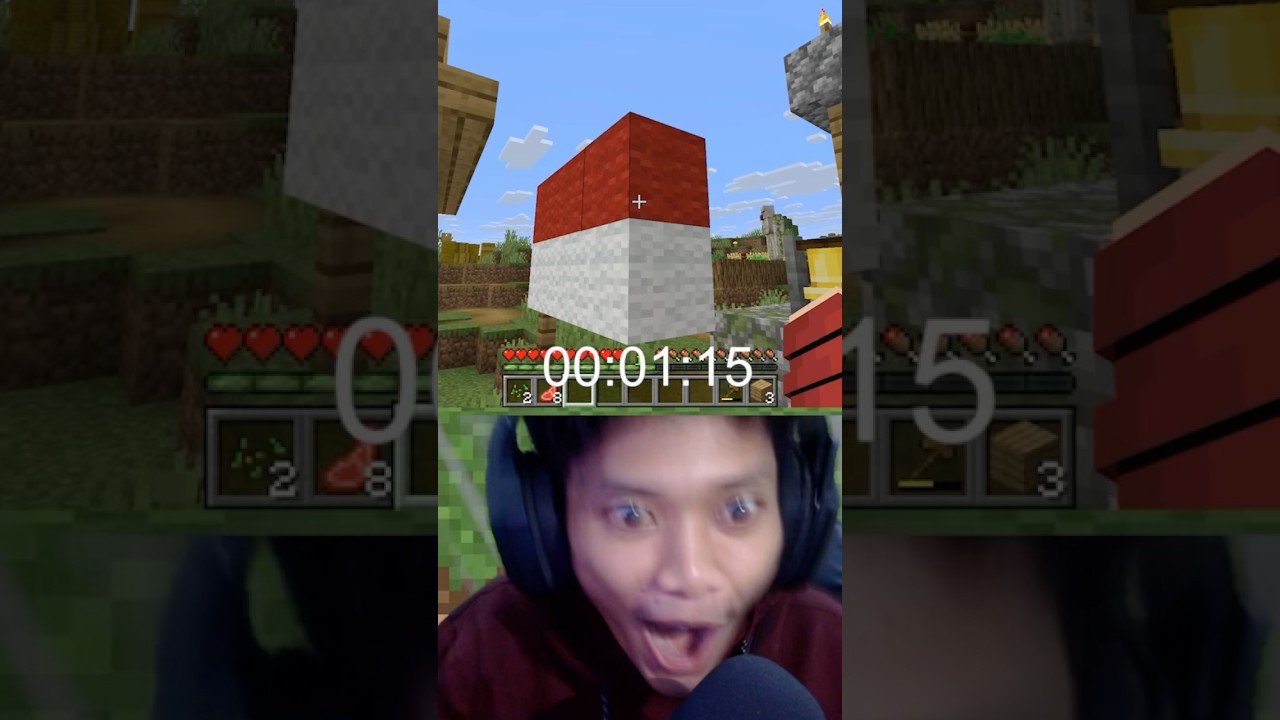 The most complete speedrun of the Indonesian flag, new record!!!! #minecraft #speedrun #17august