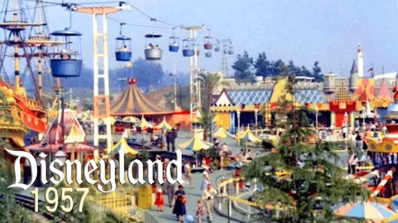A Day At Disneyland in 1957!  Touring Each Land, with Rides!