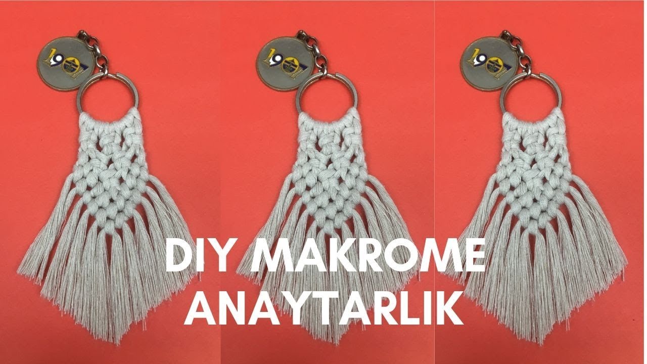 Makrome Anahtarlık Yapımı #4 DIY Makrame Keychain