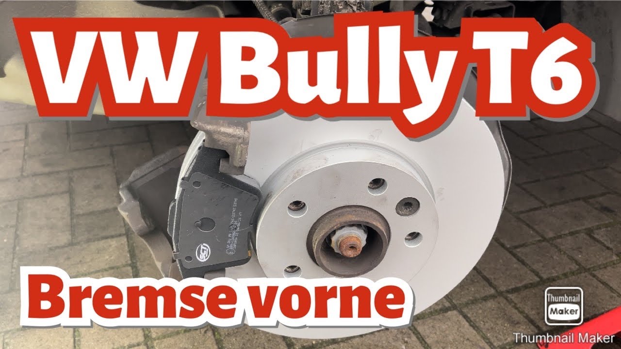 VW BUS T5 T6 Bremsen vorne wechseln Scheiben tauschen Beläge ersetzen Vorderachse Bremsscheiben