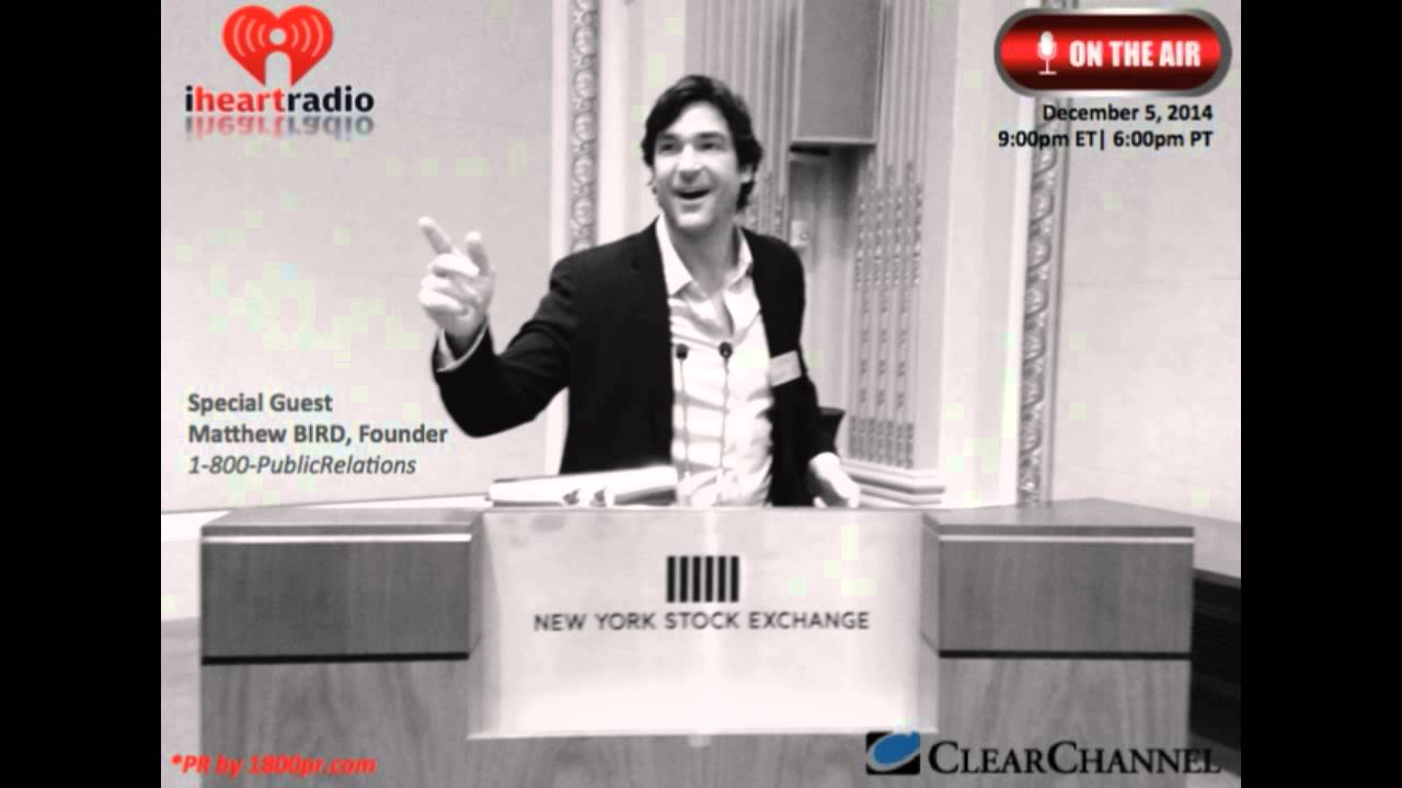 Matthew Bird President of 1800PublicRelations Interviewed on Clear Channel The Traders Network Show
