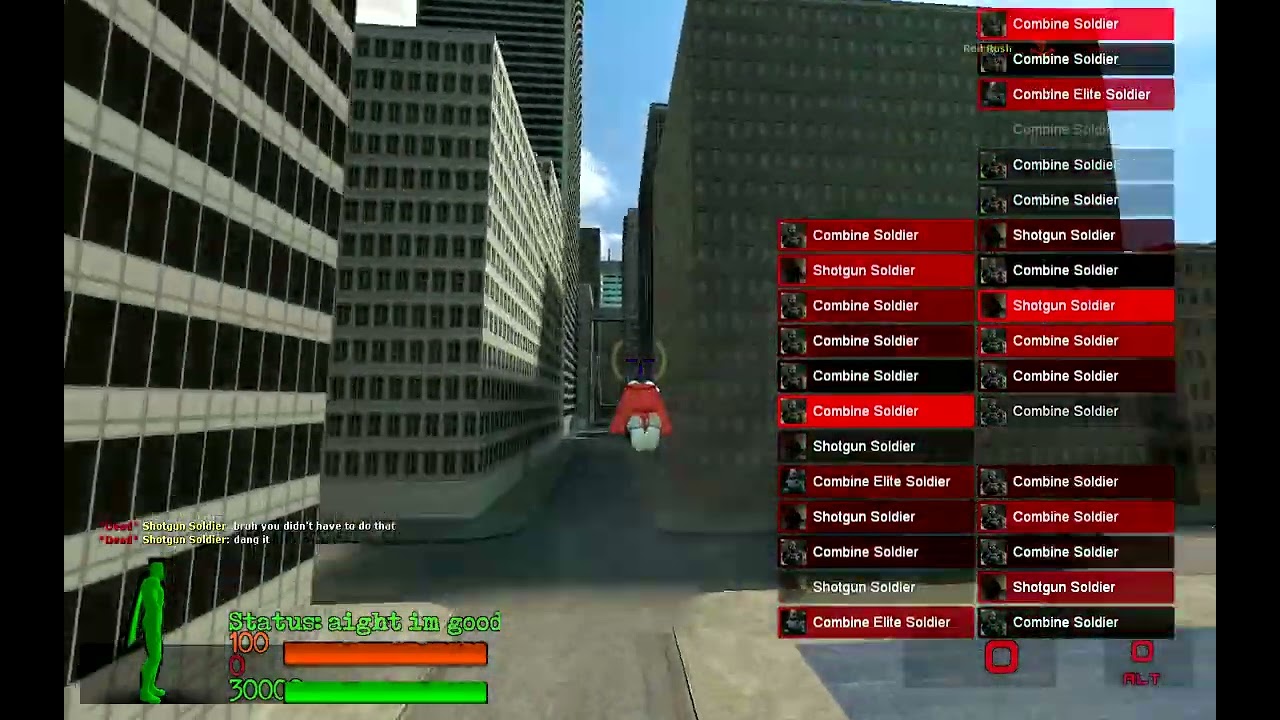 Omniman destroys the crap out of Combine soldiers in Garrys Mod