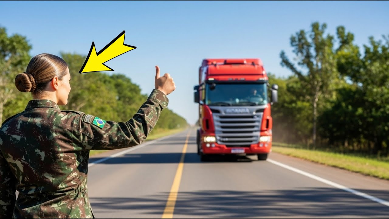 CAMINHONEIRO CASADO DEU CARONA PARA JOVEM TENENTE DO EXÉRCITO... E OS DOIS SE APAIXONARAM!