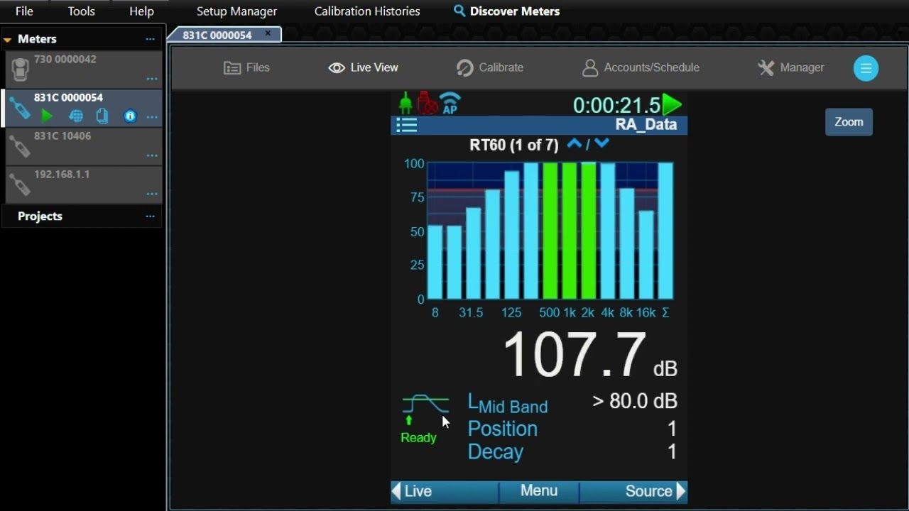 Take Reverberation Time Measurements | SoundAdvisor RT60 Option