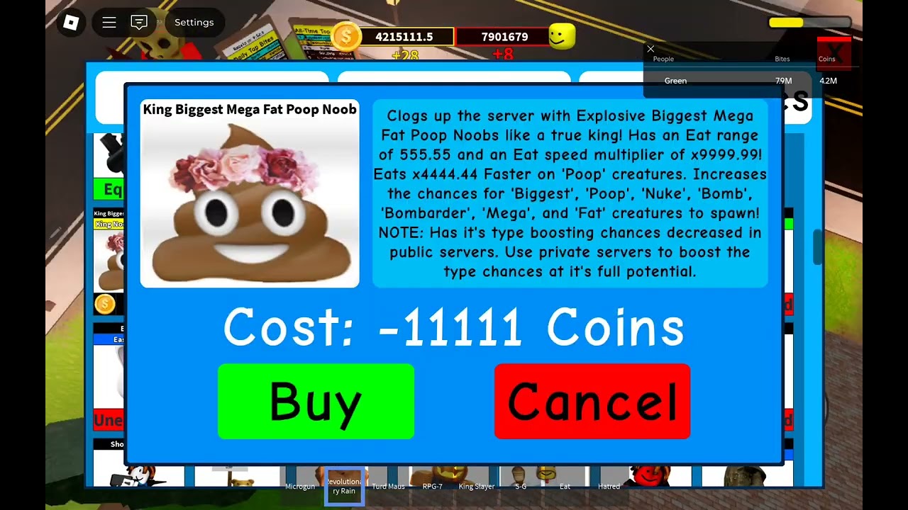 ROBLOX Shoot and Eat Noobs King Noob Event 4: 60,000,000 Visits