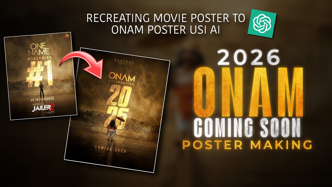 2026 🔥 ONAM CELEBRATION COMING SOON POSTER TUTORIAL | ONAM POSTER MAKING 2026 | ASIF OMAR