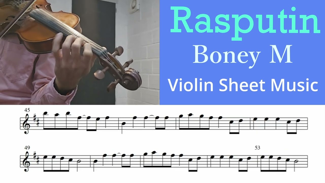 Rasputin - Boney M Easy violin Tutorial