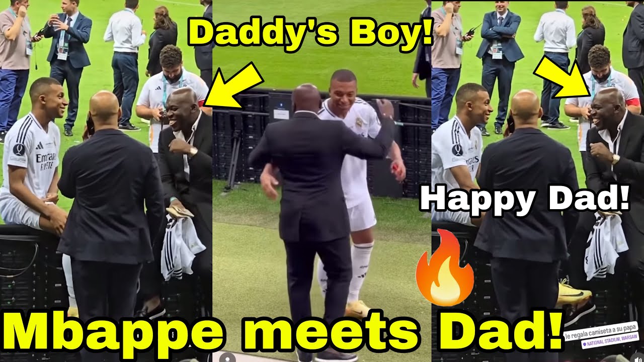 Kylian Mbappe Surprised his Father after Super Cup Celebrations🔥Mbappe’s Father celebrating with Son