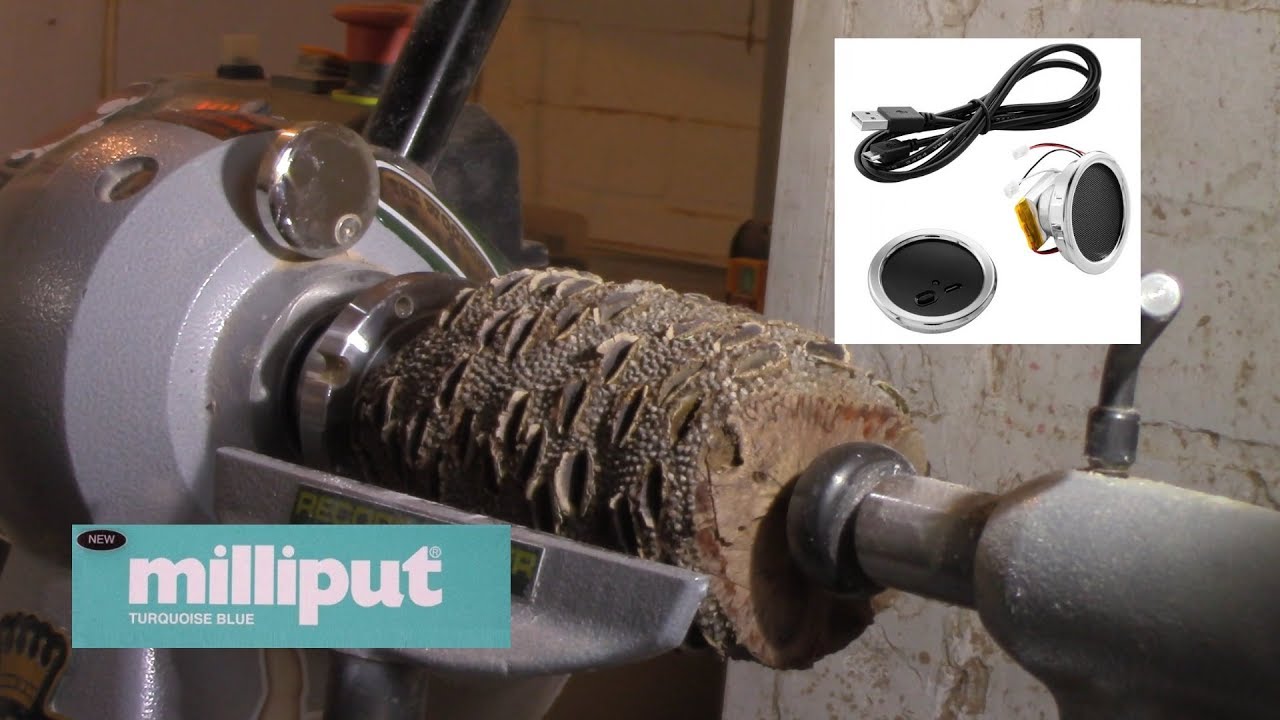 Woodturning | bluetooth speaker in Banksia nut