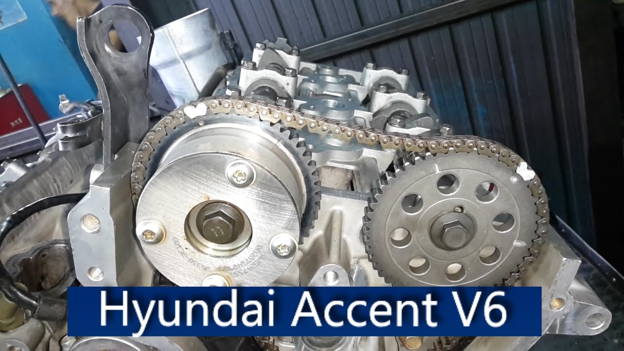 Hyundai Accent v6 Engine Timing Chain Replacement {3.3 V6 Engine } 2008 Hyundai Accent