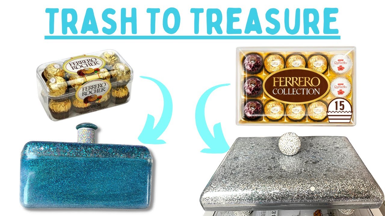 FERRERO ROCHER Chocolate Box DIY | GLAM HOME DECOR DIY | TRASH TO TREASURE