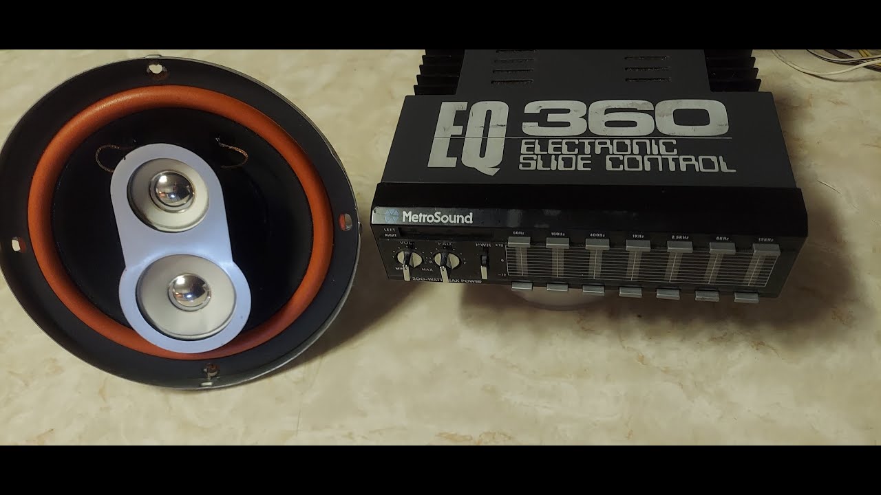 Vintage 1980's Metrosound EQ 360 & Sparkomatic SK63 speakers