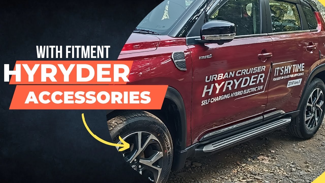 toyota Hyryder full accessories details with fitment| hyryder accessories looks  #hyryderaccessories