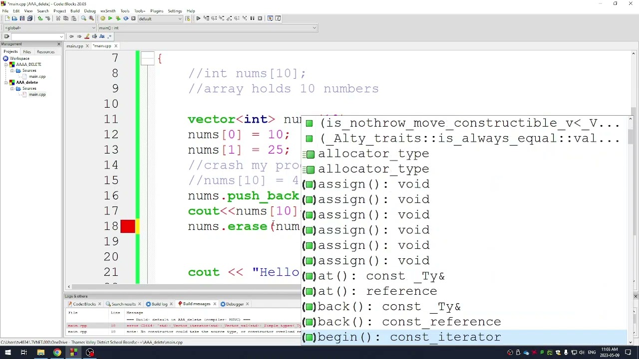 Vectors in C++