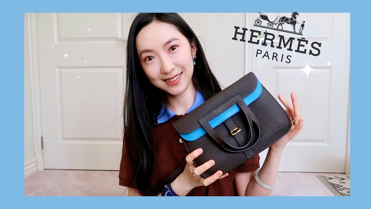 爱马仕Hermès🤎Halzan 25绝美拼色💙开箱