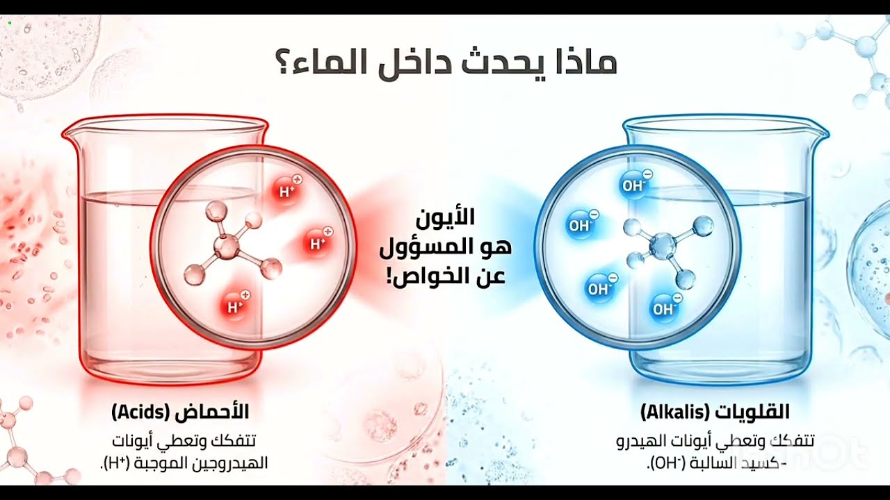 الأحماض و القلويات الدرس التانى الجزء ٢ علوم اولى اعدادى منهج 2026 فى ١٠ دقايق بس اتعلم بذكاء 