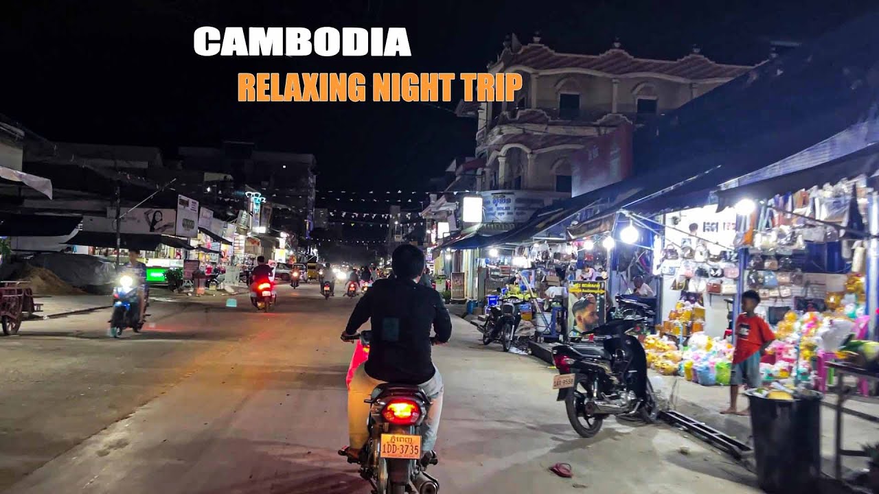 CAMBODIA: Relaxing Night Trip | Poipet City Nightlife at 9.30 PM [ Mr Lee Village Tour ]