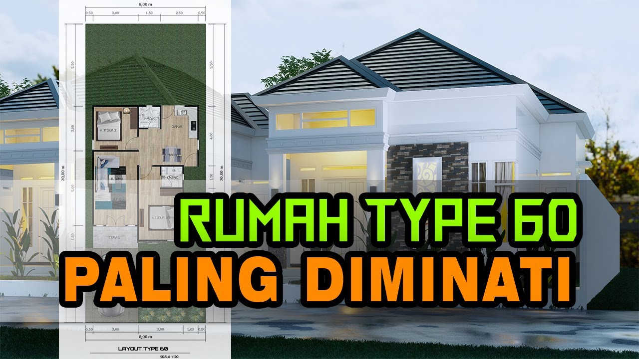 KONSEP RUMAH MINIMALIS TYPE 60 PALING DIMINATI