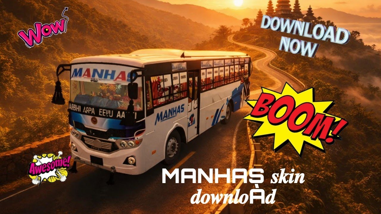NEW MANHAS BUS SKIN // BHARTI BUS MOD// DOWNLOAD NOW..