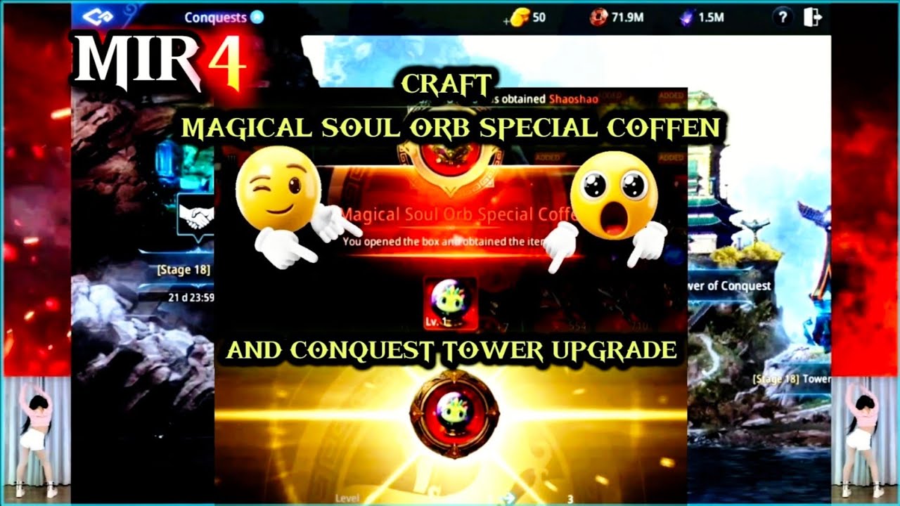MIR4 . SPECIAL MAGICAL SOUL ORB CRAFTING AND CONQUEST TOWER UPGRADE 😱 SARAP SOLID DAGDAG STATS 💪💯